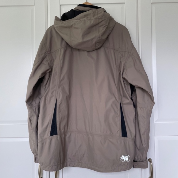 Wetskins Rain Jacket with Hood, Black/Tan, Size Medium - Picture 11 of 16